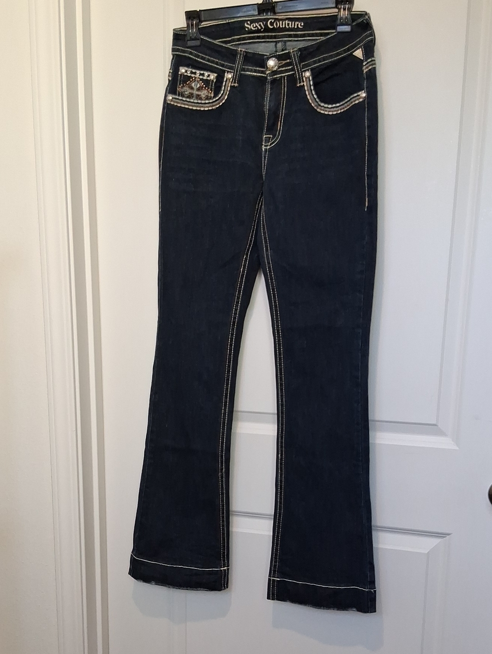 Sexy Couture Women's Dark Blue Bootcut Jeans